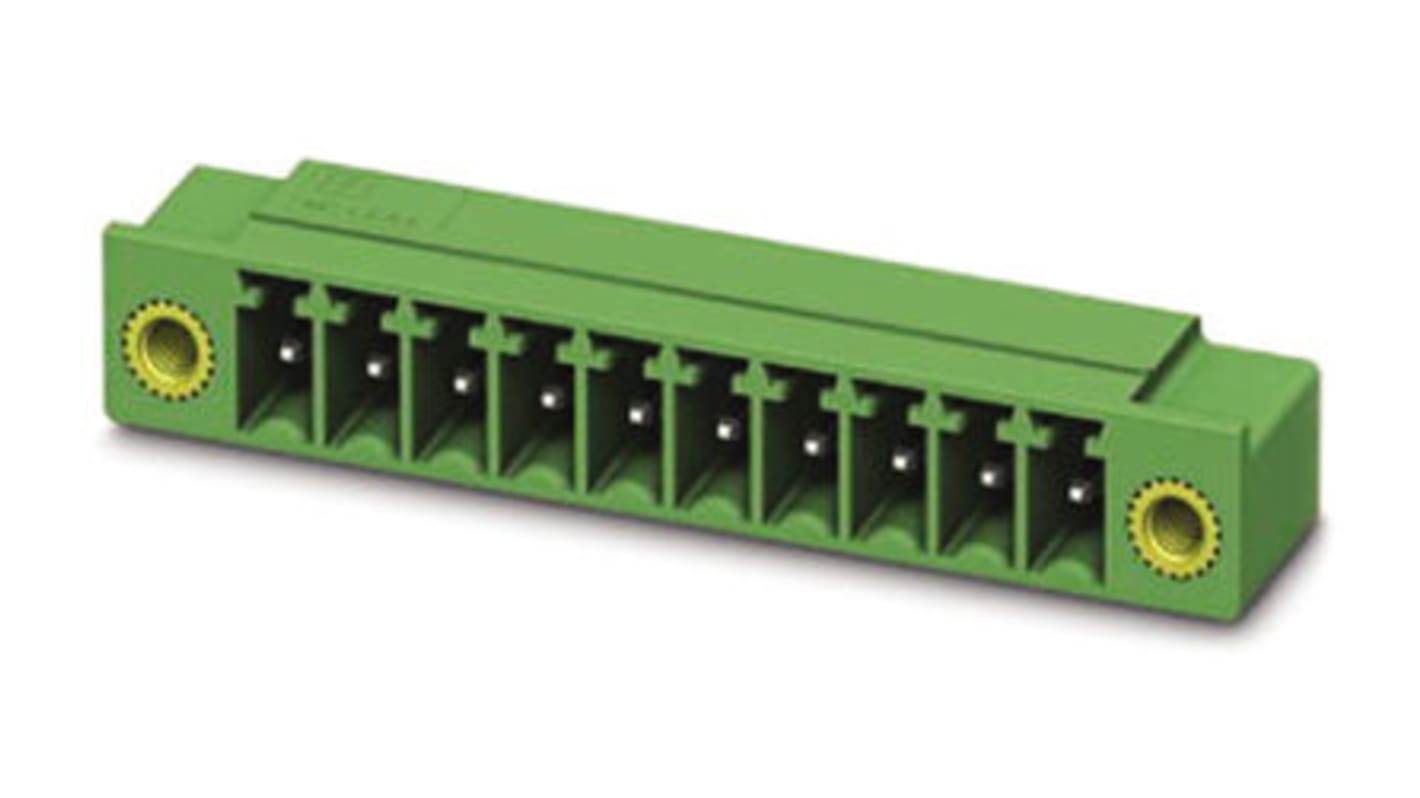 Phoenix Contact UMSTBVK 2.5/ 4-GF-5.08 Series Green DIN Rail Terminal Block, Screw Termination