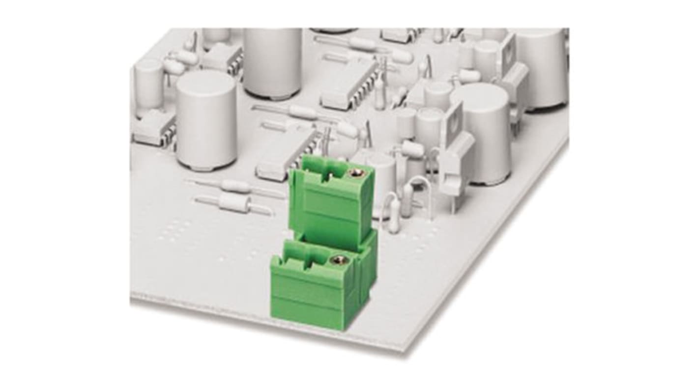 Phoenix Contact 5.08mm Pitch 2 Way Pluggable Terminal Block, Header, Solder Termination