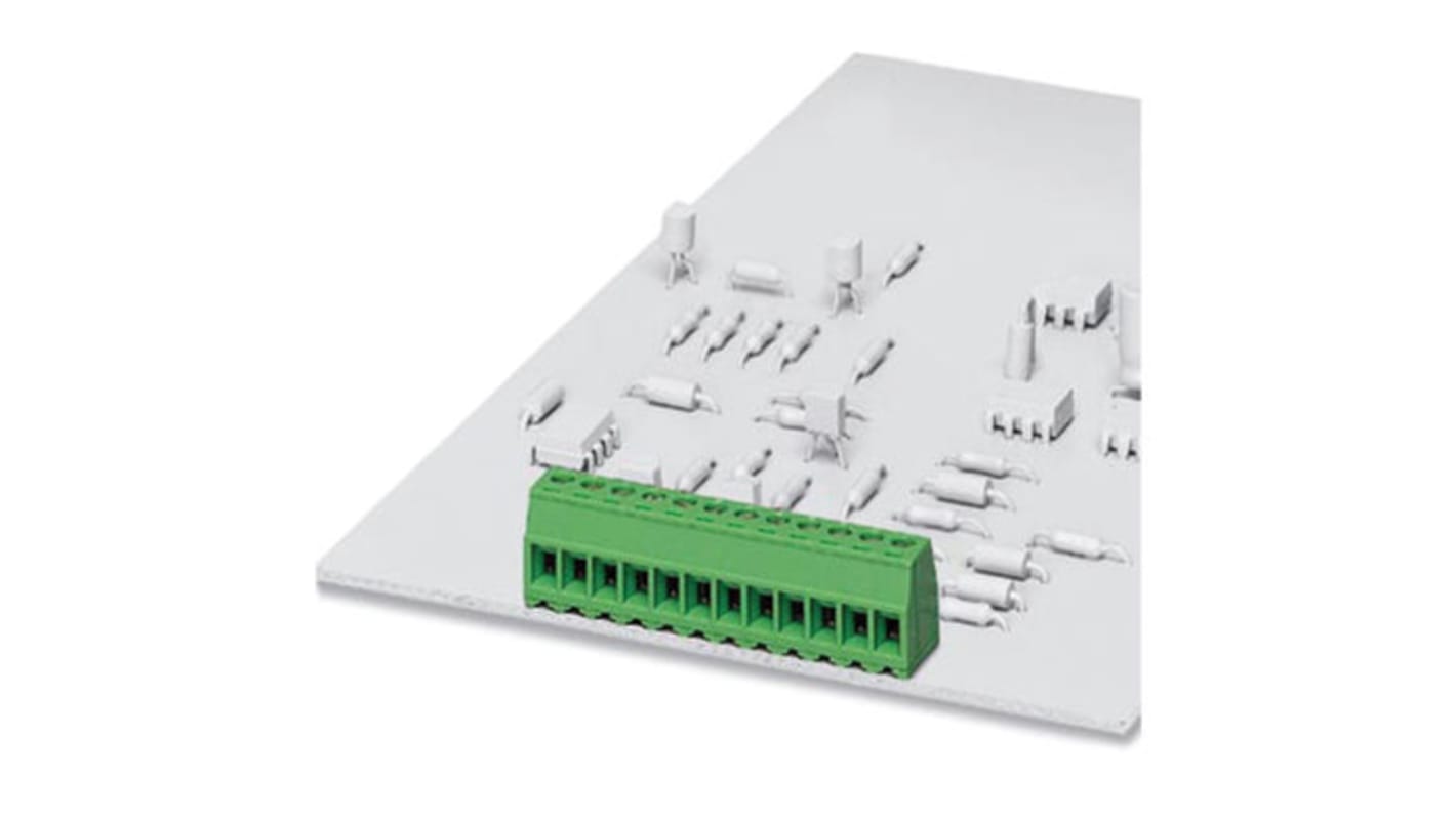 Phoenix Contact MKDSD 1.5/10-3.81 Series PCB Terminal Block, 10-Contact, 3.81mm Pitch, Through Hole Mount, Screw