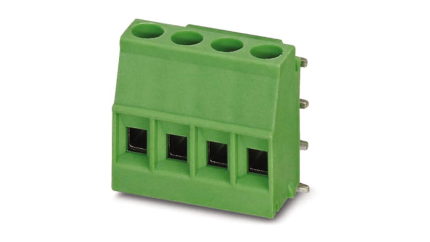 Phoenix Contact MKDS 3/ 3-B-5.08 BU Series PCB Terminal Block, 3-Contact, 5.08mm Pitch, Through Hole Mount, Screw