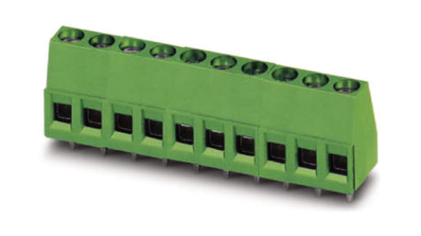 Phoenix Contact SMKDS 3/ 4 Series PCB Terminal Block, 4-Contact, 5mm Pitch, Through Hole Mount, Screw Termination