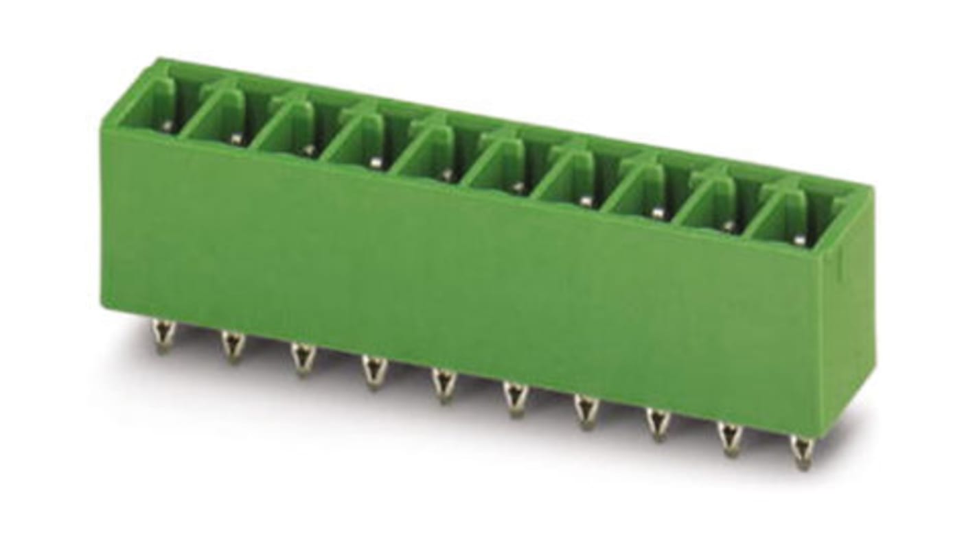 Phoenix Contact 7.62mm Pitch 2 Way Pluggable Terminal Block, Inverted Header, Through Hole, Solder Termination