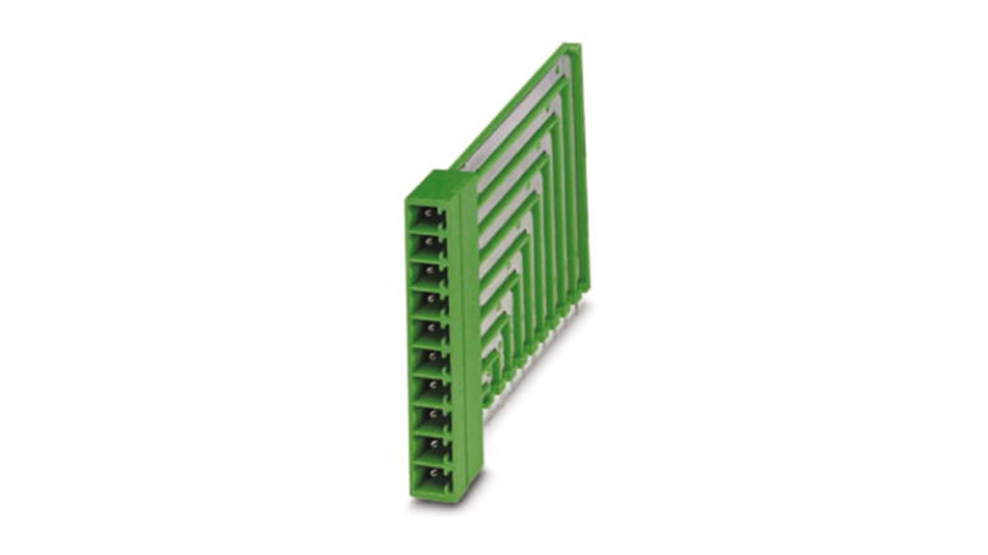 Phoenix Contact 7.62mm Pitch 11 Way Pluggable Terminal Block, Feed Through Header, Panel Mount, Spade Termination