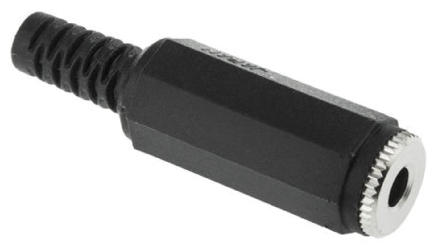 Conector jack estéreo de 3.5 mm Hembra Lumberg, Montaje de Cable