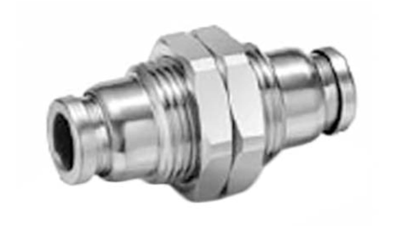 Adaptateur de traversée de cloison SMC vers Enfichable, 12 mm Enfichable, 12 mm