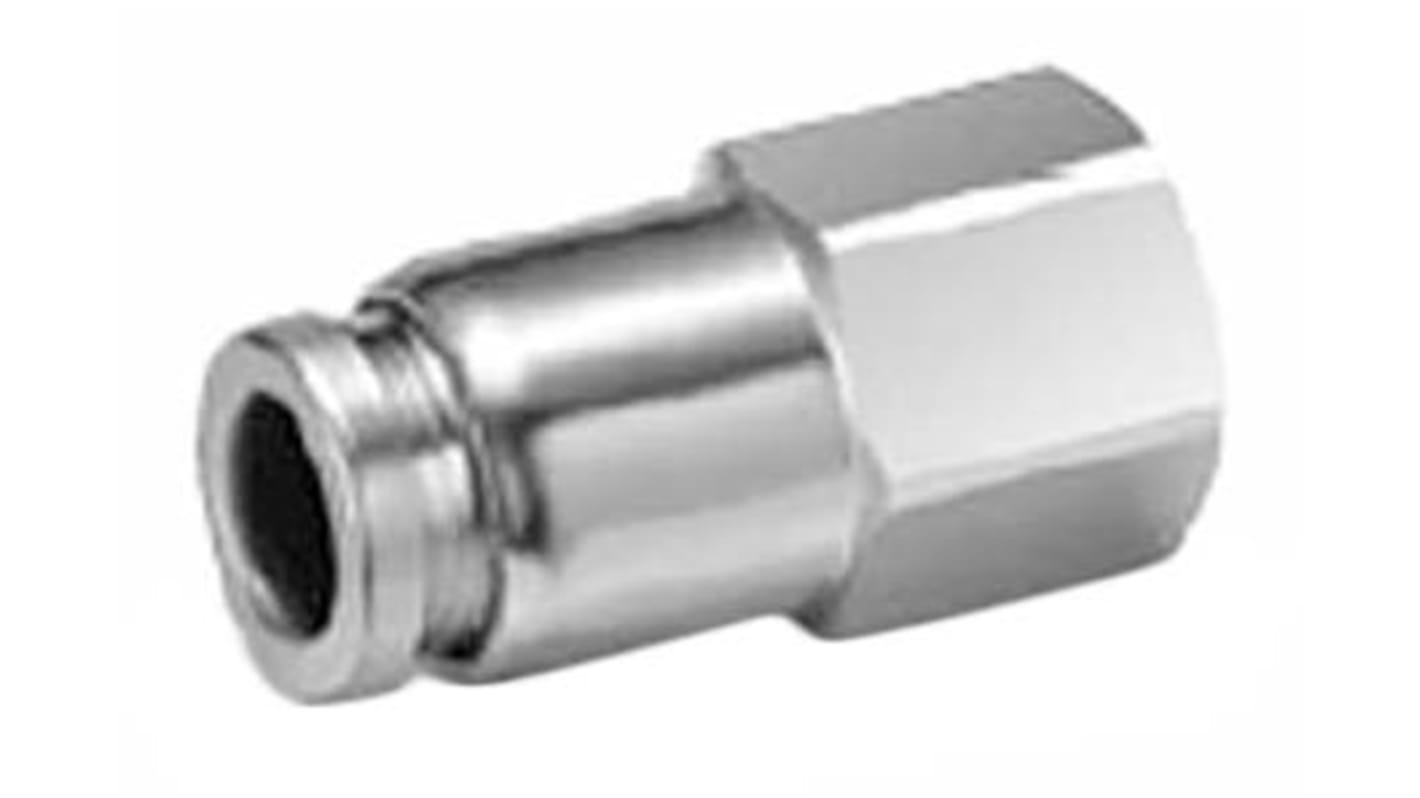 SMC KQG2 Series Straight Threaded Adaptor, R 1/8 Female to Push In 4 mm, Threaded-to-Tube Connection Style