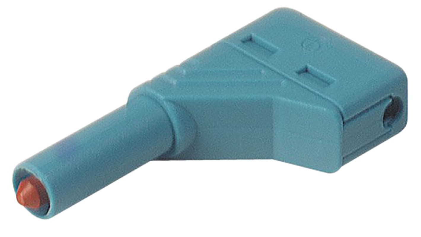 Hirschmann 4 mm Bananenstecker Blau, Kontakt vernickelt, 1000V ac/dc / 24A, Schraubanschluss