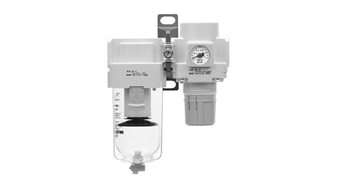 SMC Szűrőszabályzó AC40 5μm, csonk csatl.: G 1/2, Automatikus