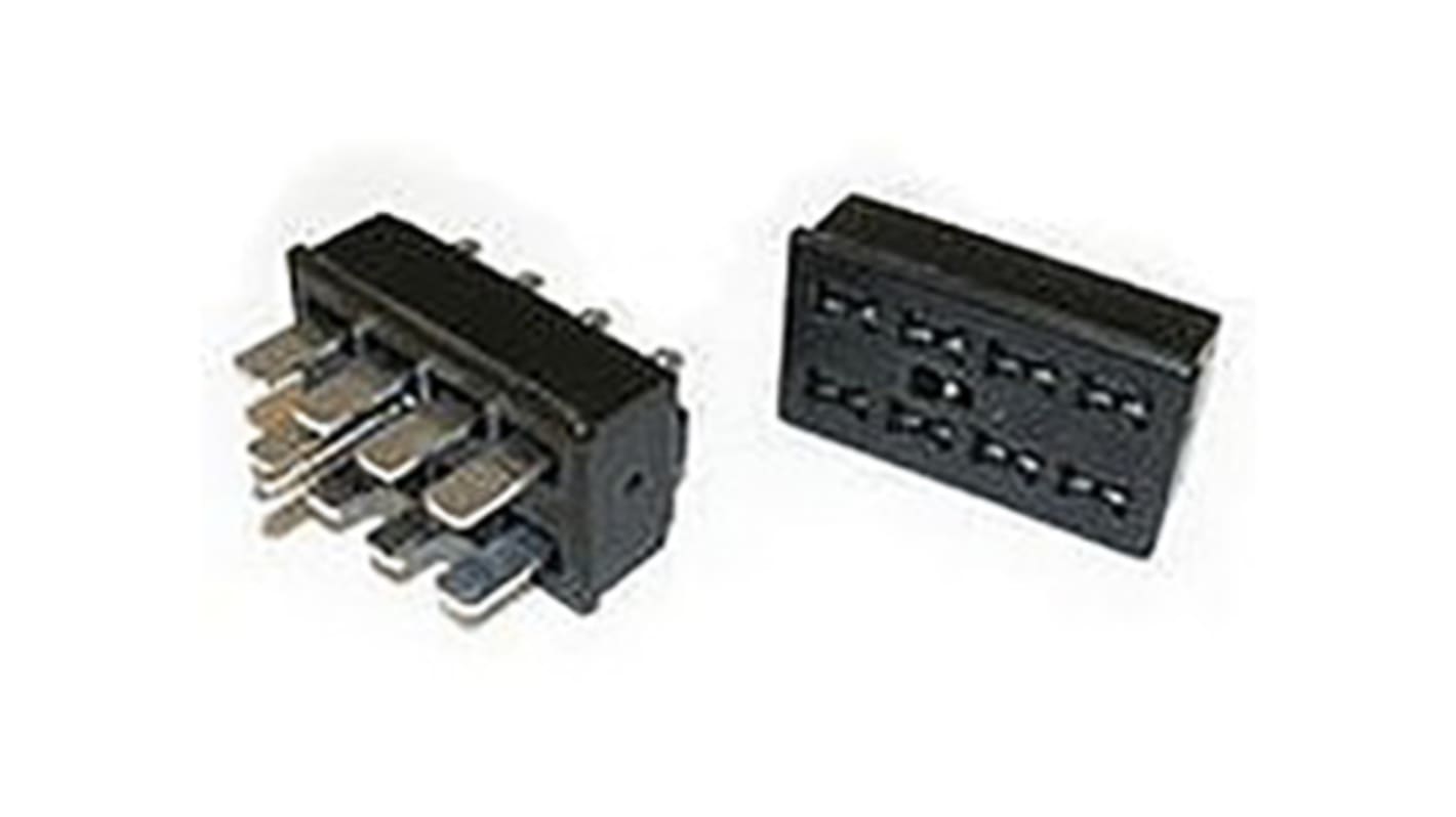 Conector de potencia industrial Hembra, Orientación Recta, 2400 Series, Negro, 250,0 V., 15.0A