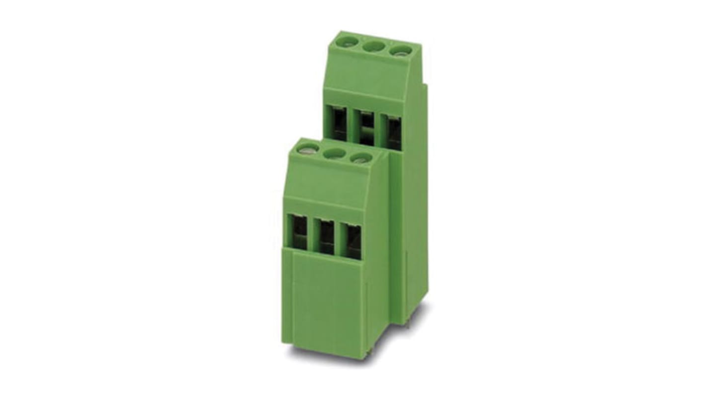 Phoenix Contact SMKDSN 1.5/14 Series PCB Terminal Block, 14-Contact, 5mm Pitch, Through Hole Mount, Screw Termination