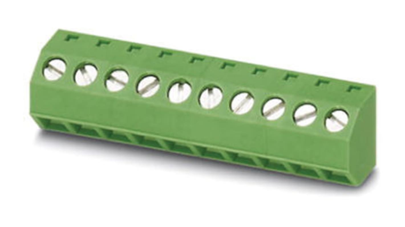 Phoenix Contact SMKDSN 1.5/15-5.08 Series PCB Terminal Block, 15-Contact, 5.08mm Pitch, Through Hole Mount, Screw