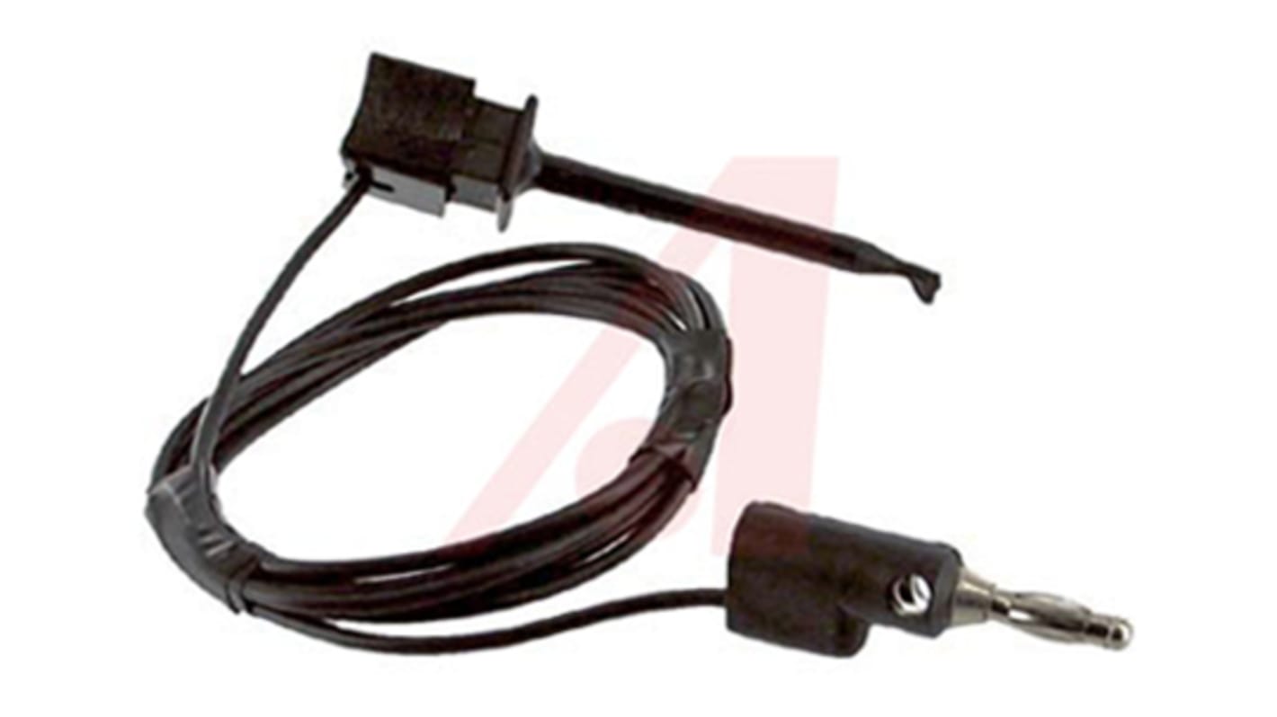 Cable de prueba Mueller Electric de color Negro, Macho, 300V, 5A, 0.9m