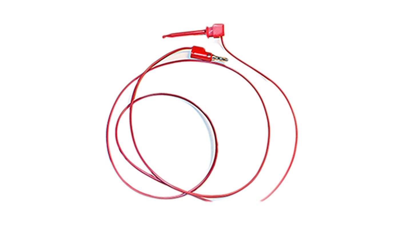 Cable de prueba Mueller Electric de color Rojo-Macho, 300V, 5A, 1.5m