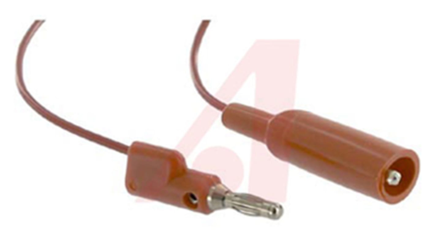 Cable con pinza cocodrilo Mueller Electric de color Rojo-Macho, 300V, 10A, 600mm