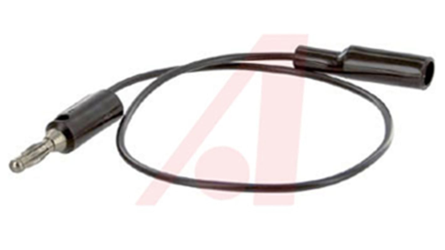 Cable con pinza cocodrilo Mueller Electric de color Negro-Macho, 300V, 10A, 300mm