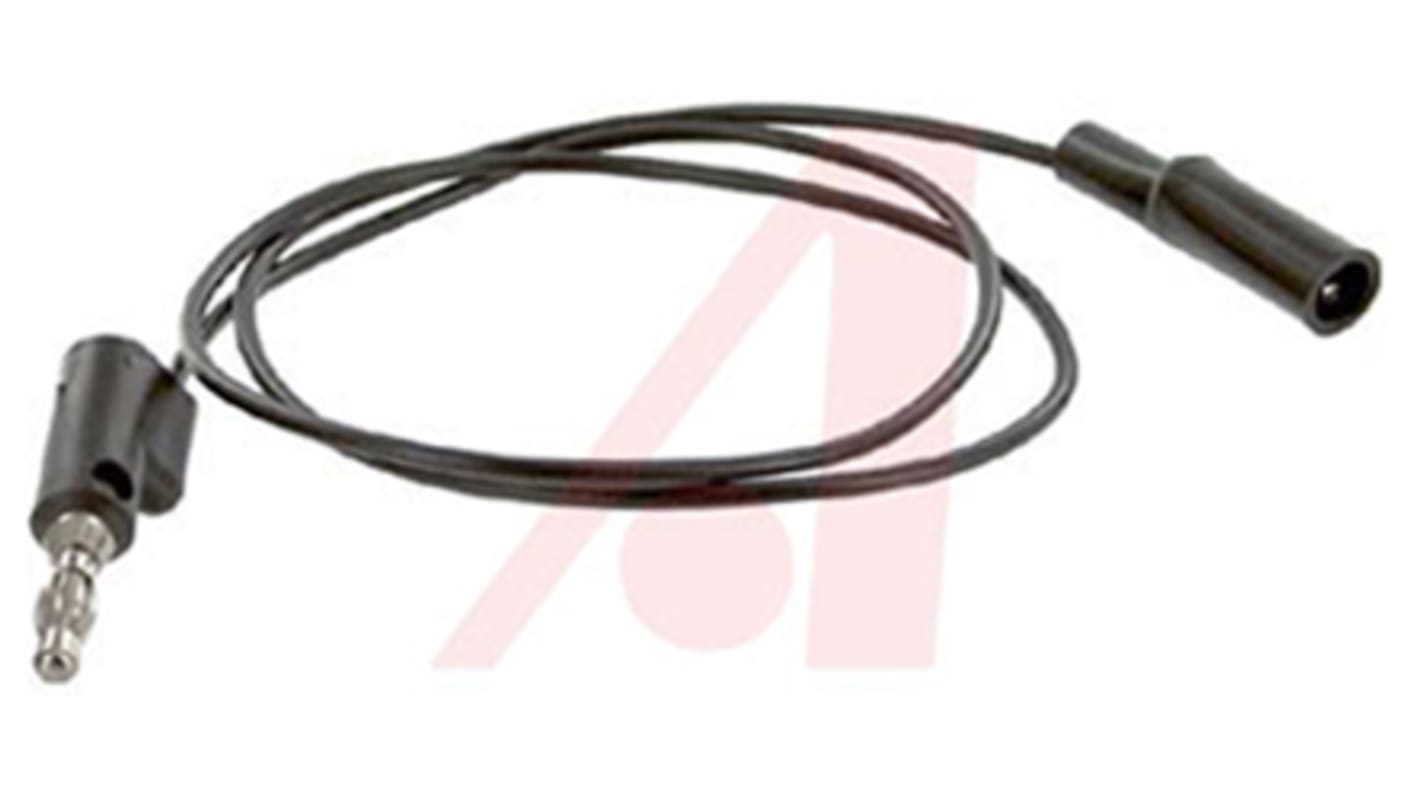 Mueller Electric Krokodilklemmenkabel / Stecker, Schwarz PVC-isoliert 600mm, 300V / 10A