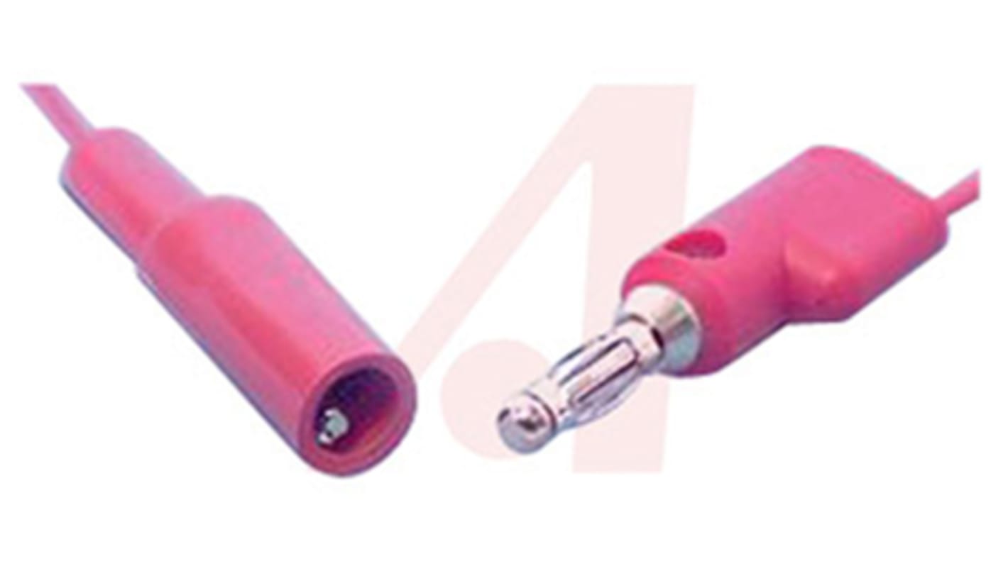 Cable con pinza cocodrilo Mueller Electric de color Rojo-Macho, 300V, 10A, 0.9m