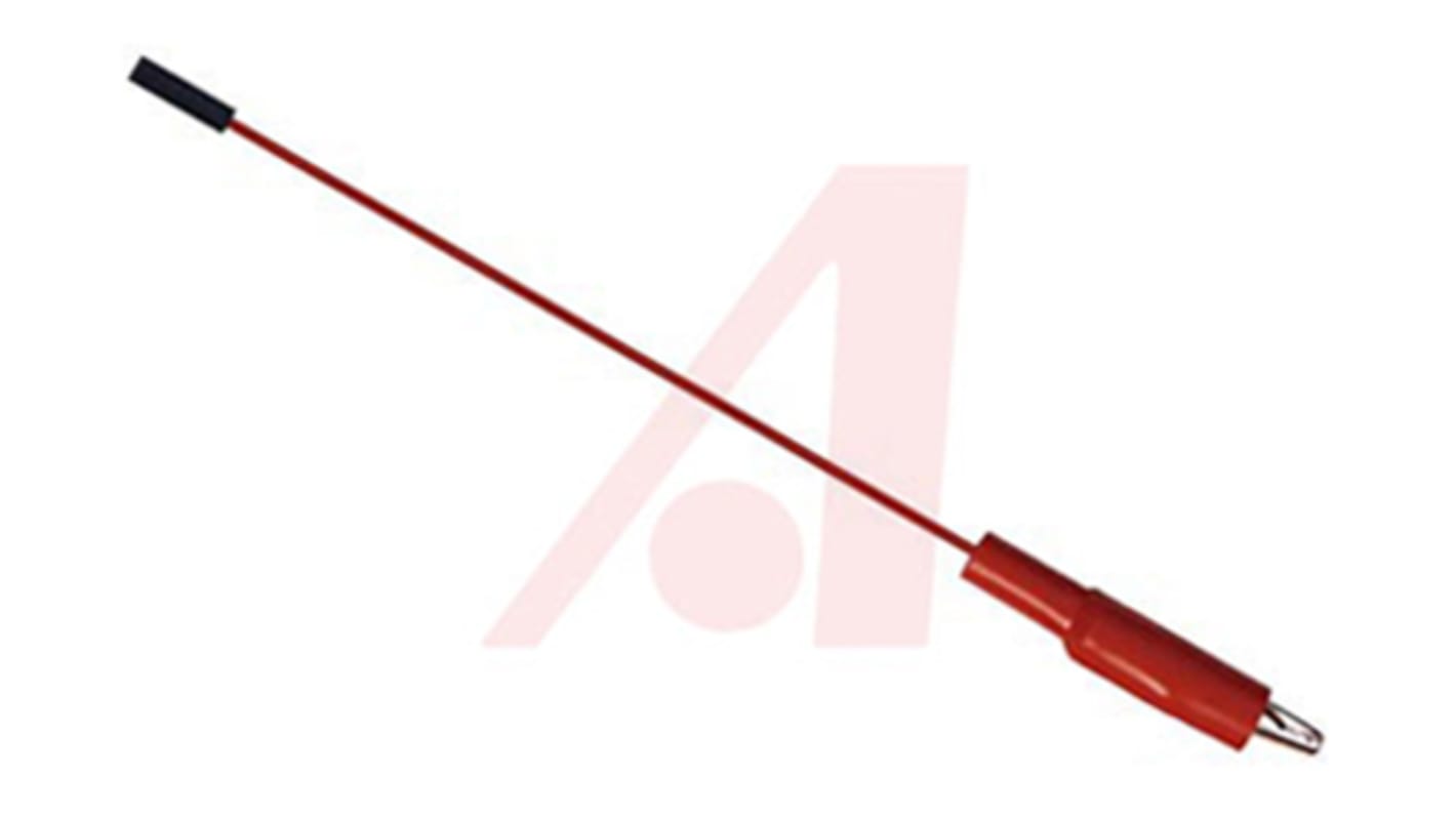 Fil pince crocodile Mueller Electric, Rouge, 3.5A, 1 kV, long. 600mm