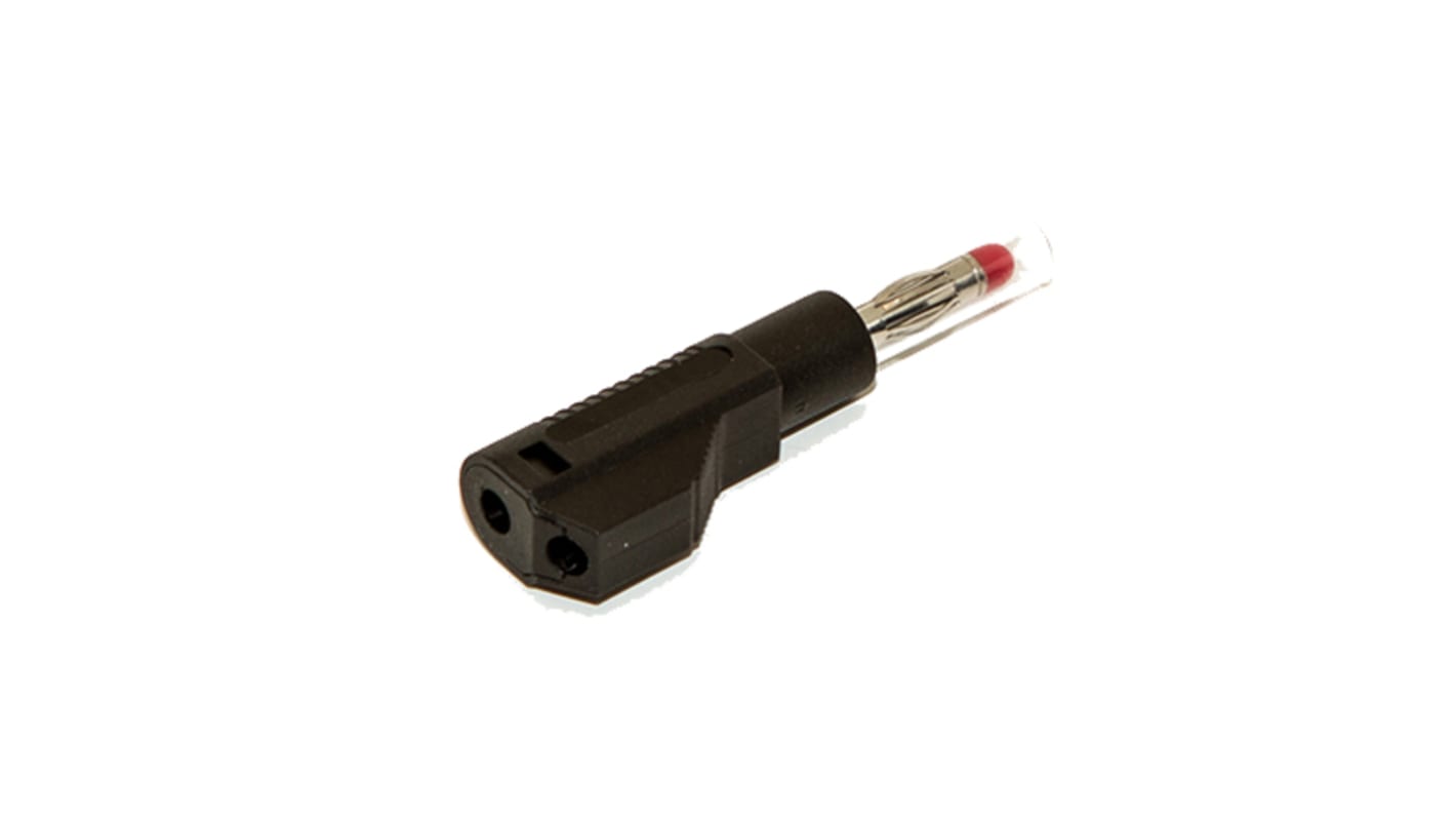 Mueller Electric Black Male Banana Plug, 4 mm Connector, Solder Termination, 20A, 1000V