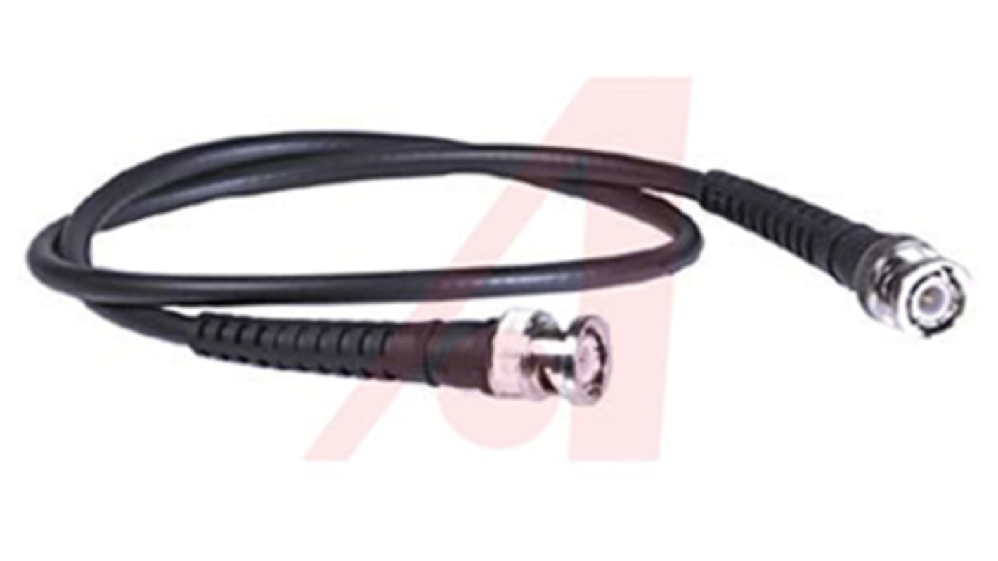 Cable de prueba BNC Mueller Electric de color Negro, Macho-Macho, 300V ac, 600mm