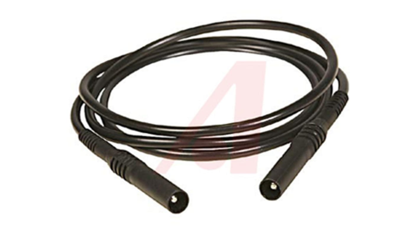 Cable de prueba Mueller Electric de color Negro, Macho-Macho, 1kV, 20A, 1m