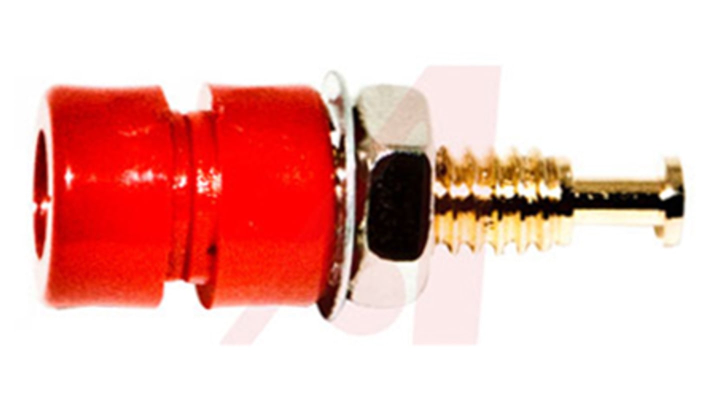 Conector banana hembra Hembra, 5A, Rojo