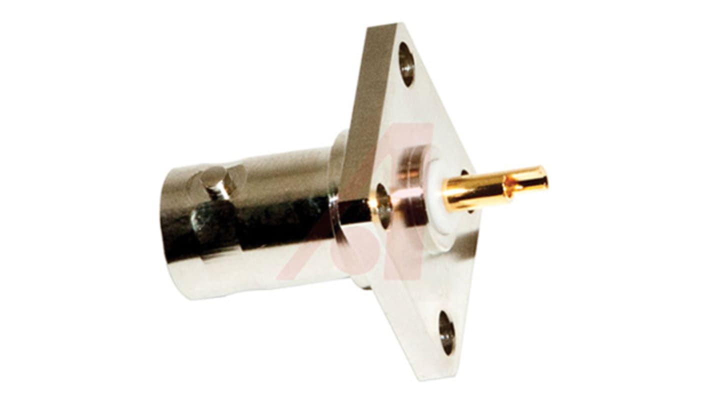 Conector coaxial Mueller Electric BU-P2451, Hembra, Recto, Impedancia 50Ω, Montaje de Reborde, Sí, Resistente al