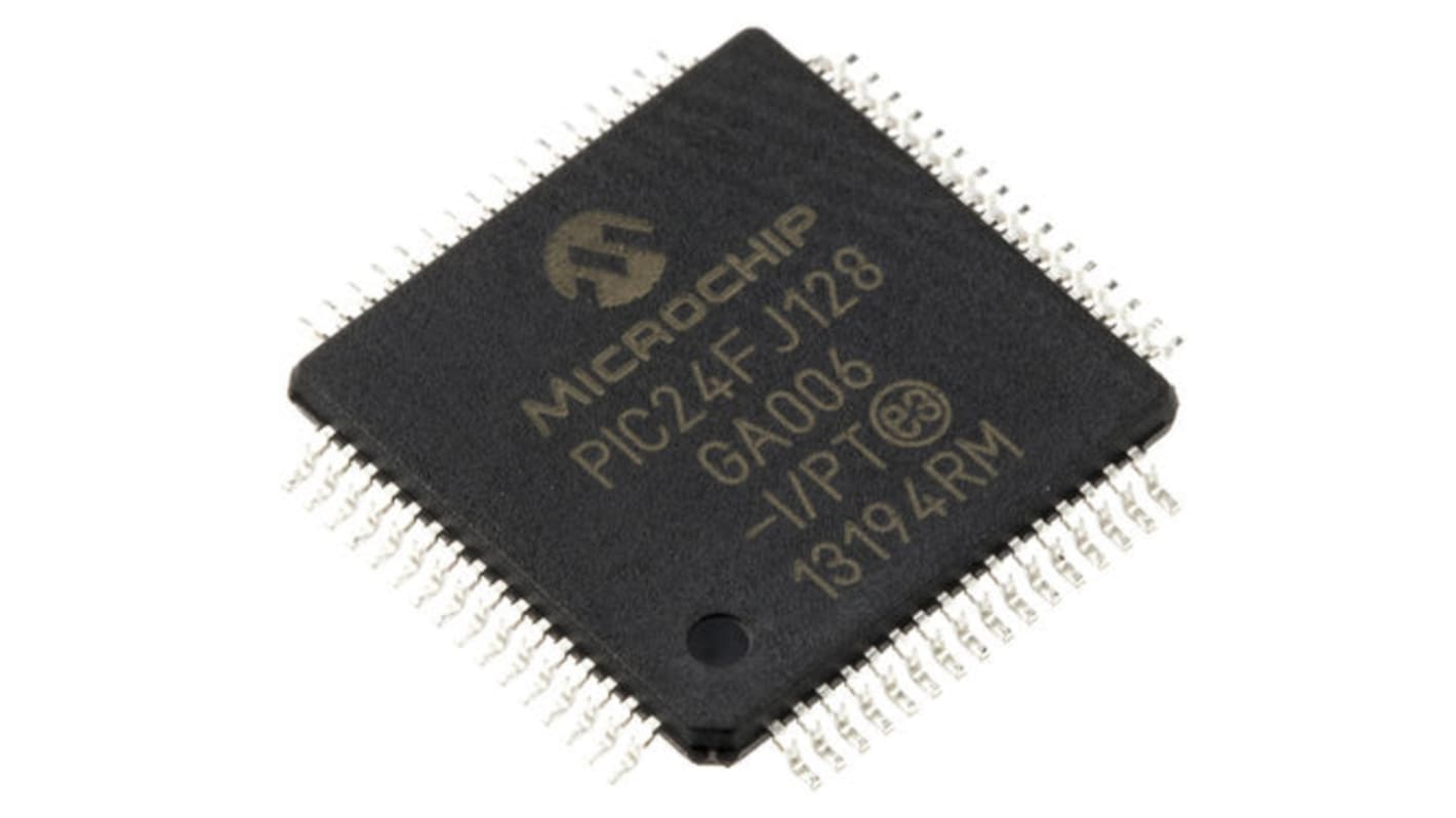 Microchip Mikrocontroller PIC24FJ PIC 16bit SMD 128 KB TQFP 64-Pin 32MHz 8 KB RAM