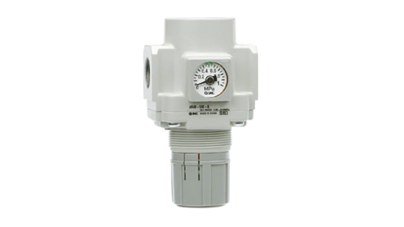 SMC G 1/4 Pneumatic Regulator - 0.05MPa to 0.85MPa, 1/4in, 1MPa max. input