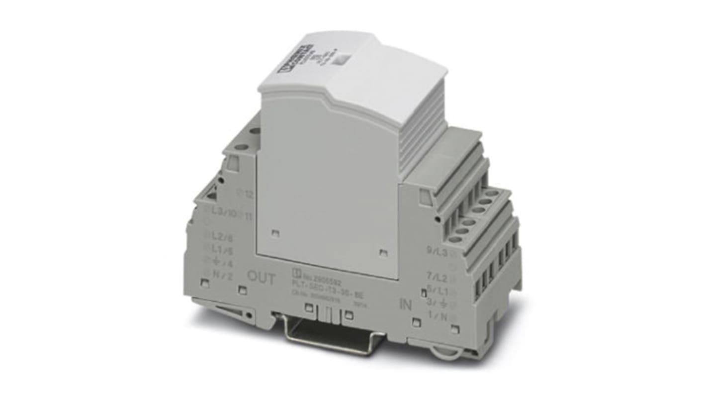 1 Phase Industrial Surge Protector, ≤0.9 kV, DIN Rail Mount