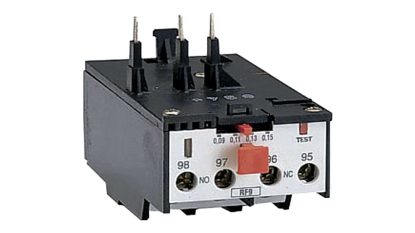 Lovato RF9 Thermal Overload Relay 1NO + 1NC, 450 → 750 mA Contact Rating, 0.37 kW, 690 Vac, 3P