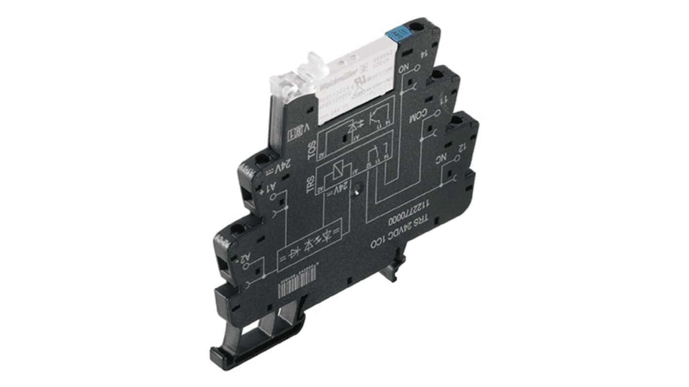 Relè d'interfaccia Weidmuller serie TRS, bobina 230V, Guida DIN, contatti SPDT