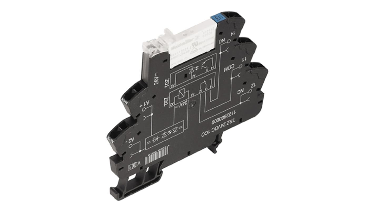 Relé modular Weidmüller TRZ, SPDT, 24V, para carril DIN