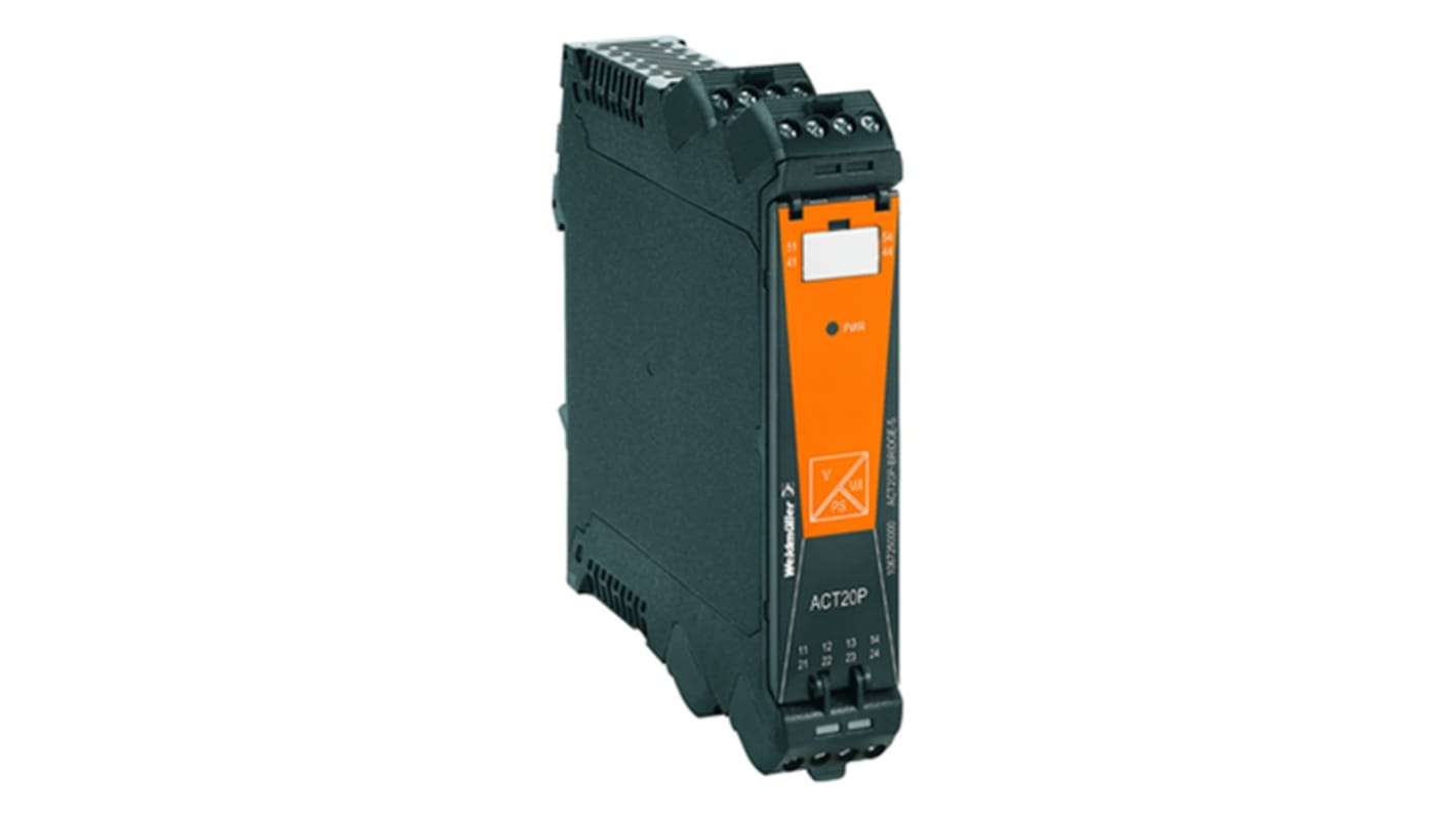 Weidmuller ACT20P Series Signal Conditioner, Current Input, 16.8 → 31.2V Supply