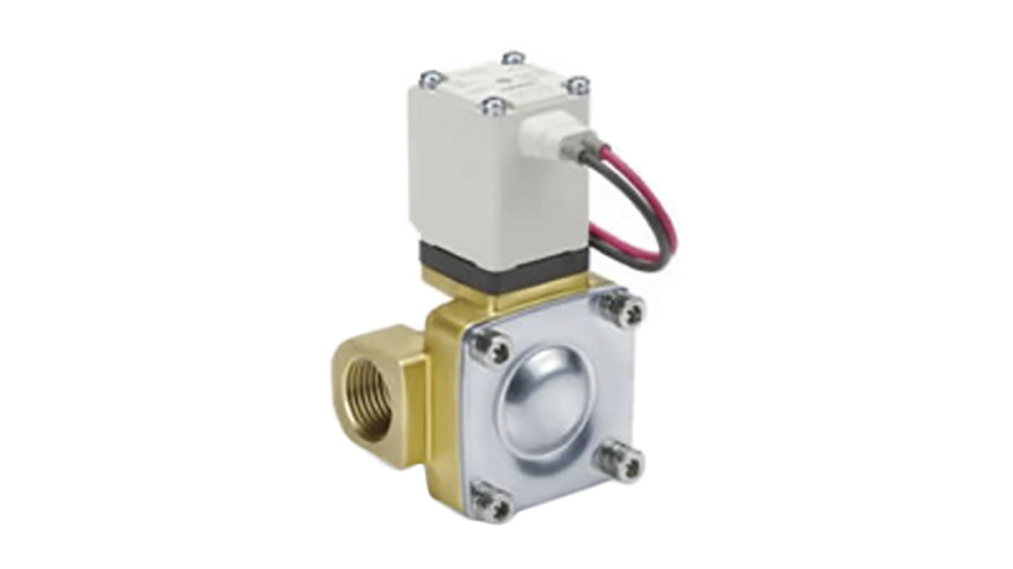 Elettrovalvole per pneumatica SMC, G 1/4, funzione 2/2, azionamento Solenoide/Pilota/Molla, 230V ca