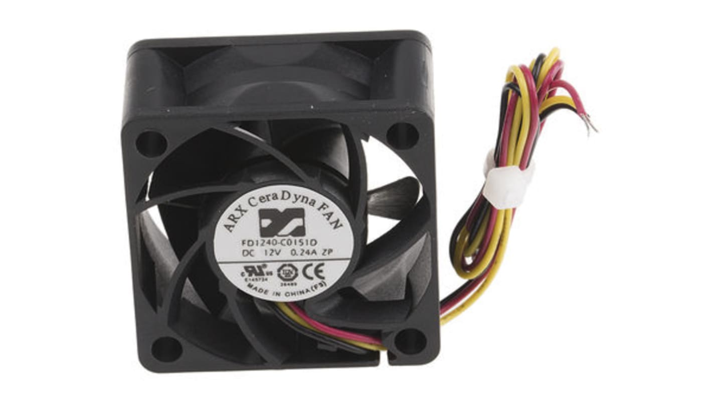 Ventilador Axial ARX CeraDyna de 40 x 40 x 28mm, 12 V dc, 12W, 16500rpm, caudal 45.5m³/h