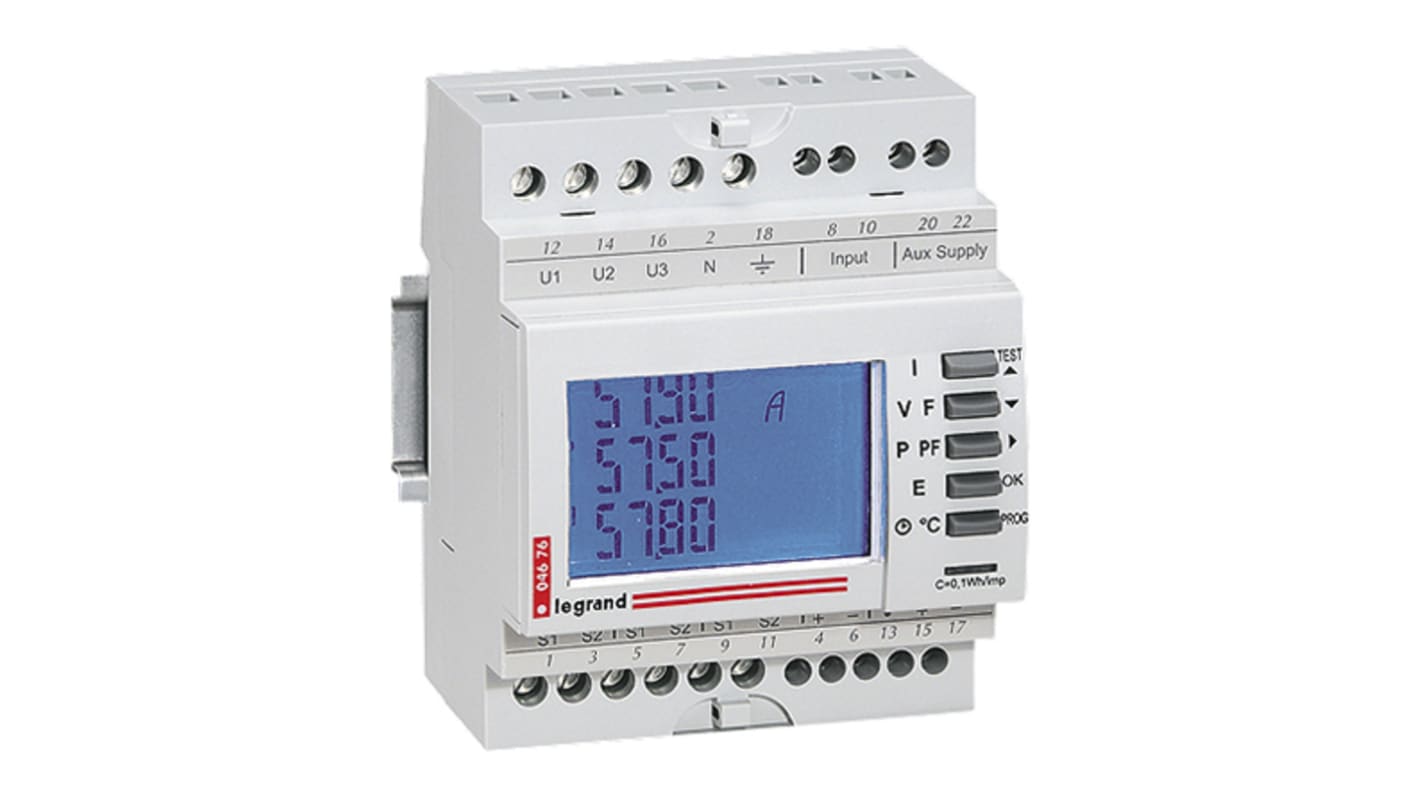 Indicateur numérique multifonction Legrand, LCD