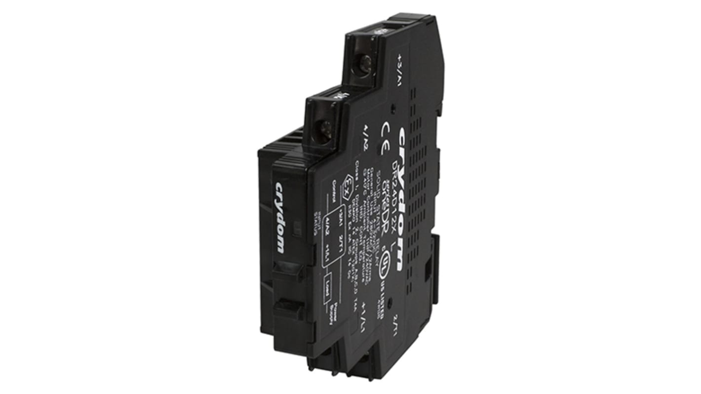 Sensata Crydom DR Series Solid State Interface Relay, 32 V dc Control, 12 A dc Load, DIN Rail Mount