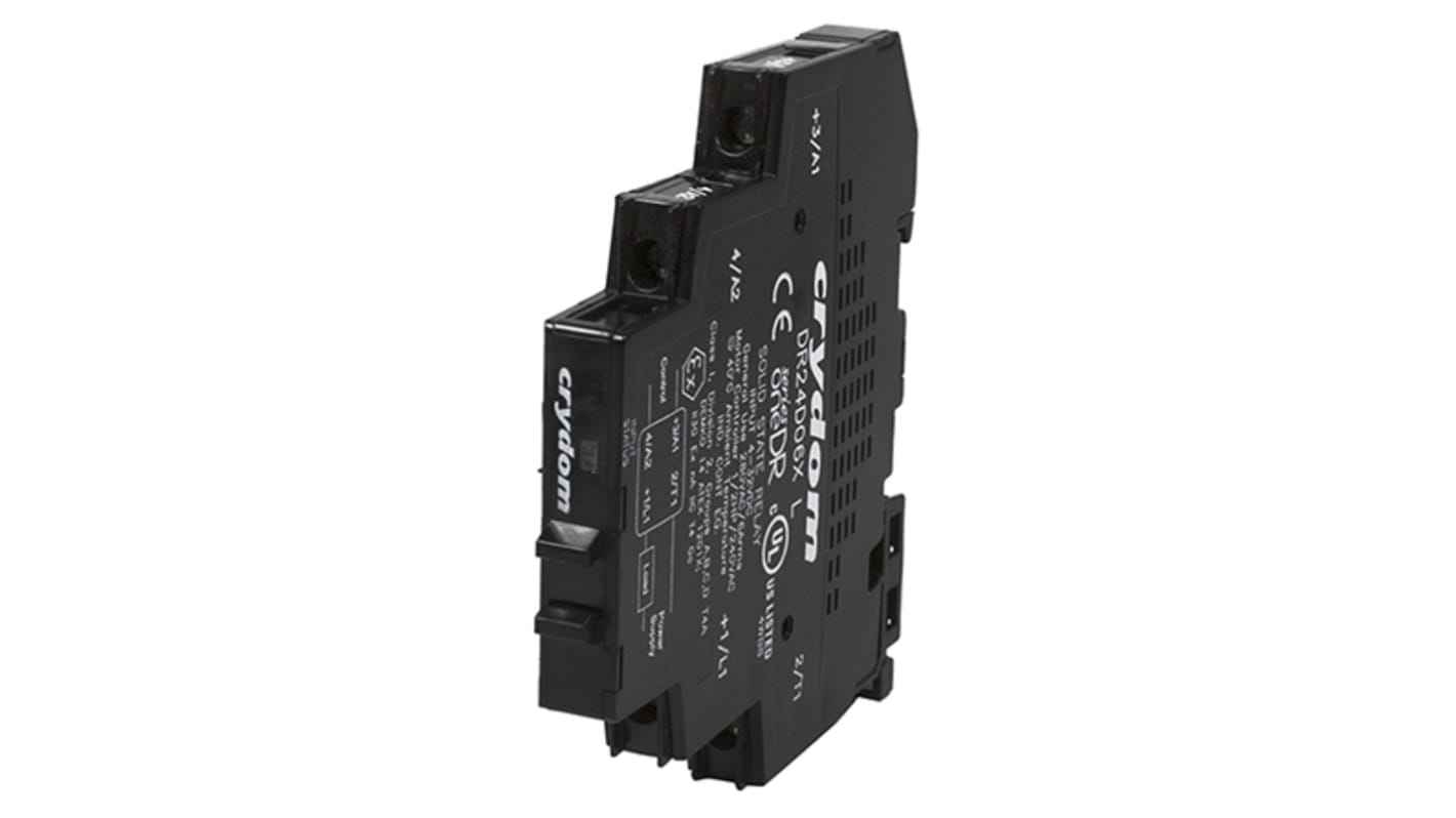 Sensata / Crydom DR Series Solid State Interface Relay, 32 V dc Control, 6 A dc Load, DIN Rail Mount