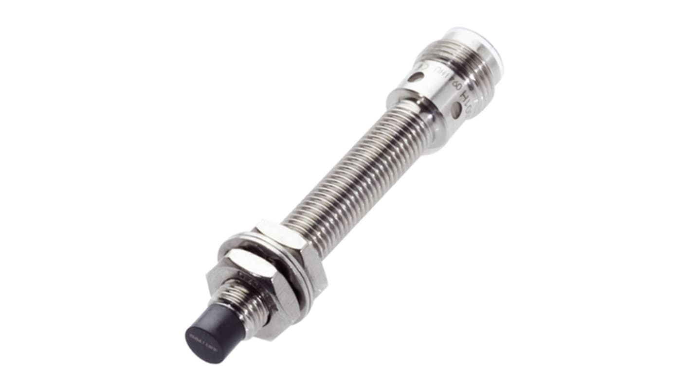 BALLUFF Inductive Barrel-Style Proximity Sensor, M8 x 1, 4 mm Detection, PNP Output, 10 → 30 V dc, IP67