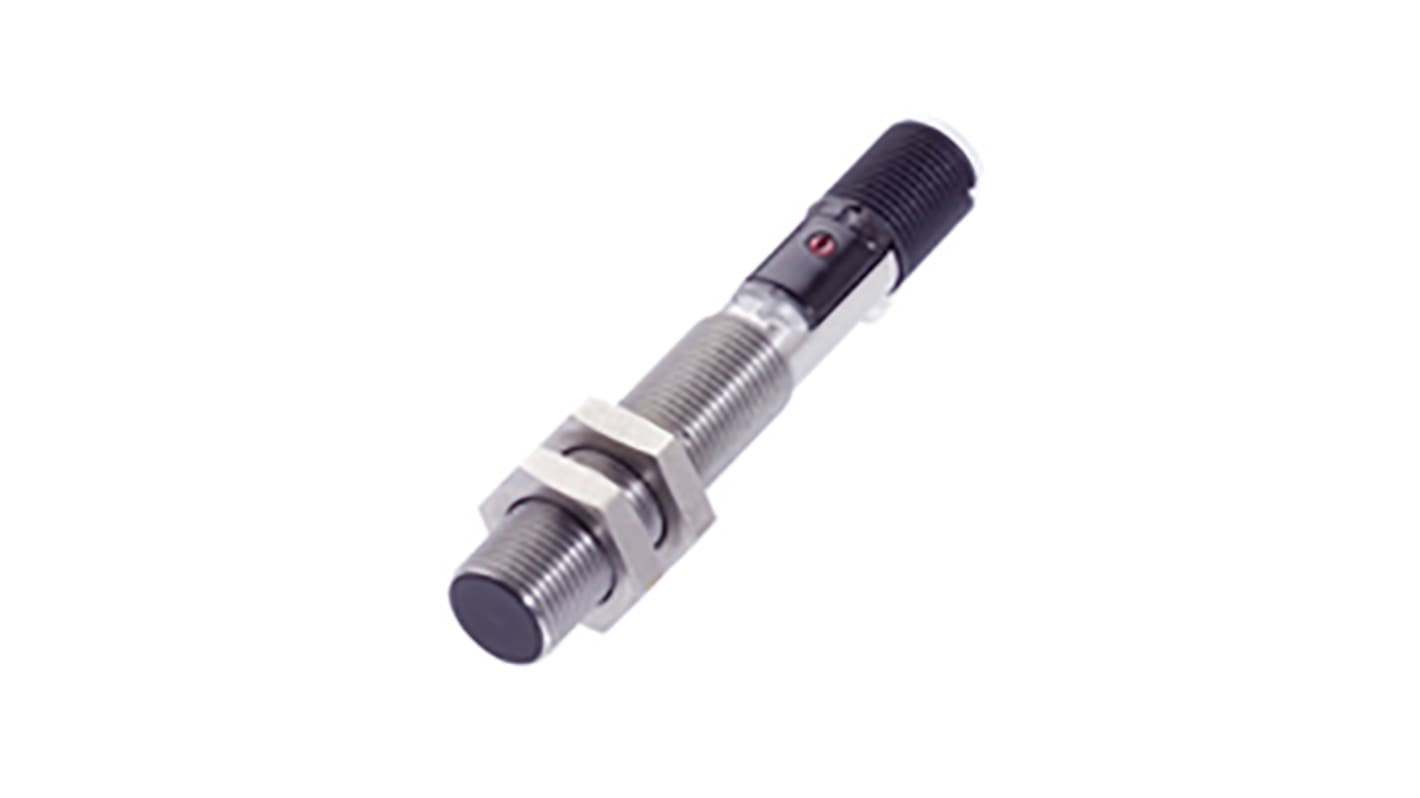 BALLUFF Capacitive Barrel-Style Proximity Sensor, M12 x 1, 4 mm Detection, PNP Output, 10 → 30 V dc, IP67