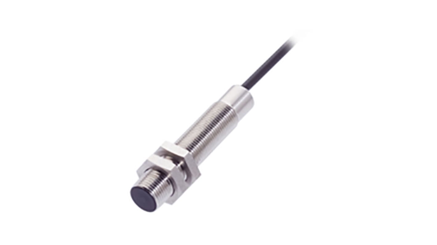 BALLUFF Capacitive Barrel-Style Proximity Sensor, M12 x 1, 4 mm Detection, PNP Output, 10 → 30 V dc, IP67