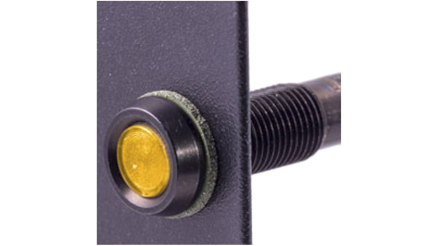 Bivar PM5 Series Yellow Panel Mount Indicator, 12.7mm Mounting Hole Size, IP67