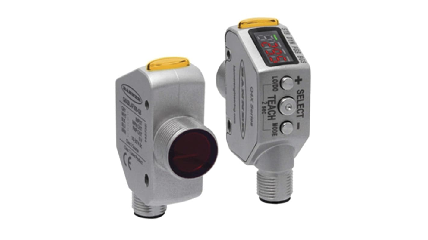 Capteur de distance Réflexion directe Banner, Q4X, 25 mm → 300 mm, Cylindrique, IP67, IP68, IP69K