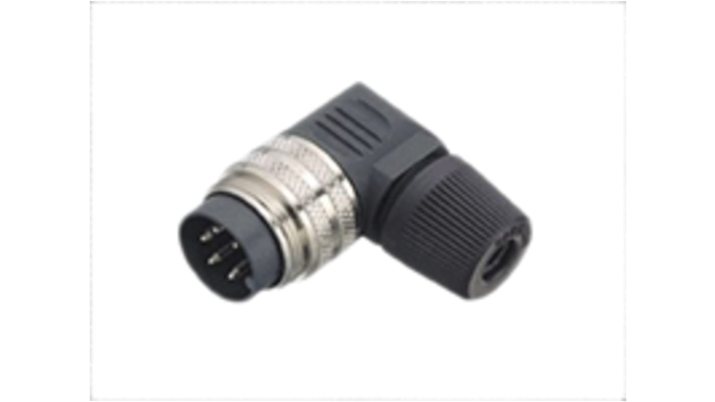 Binder Circular Connector, 5 Contacts, Cable Mount, M16 Connector, Plug, Male, IP40, 682 Series