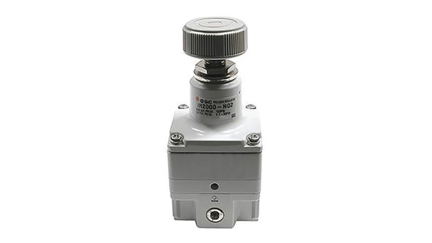 SMC G 1/8 Female Pneumatic Regulator -, 1/8in, 1MPa max. input