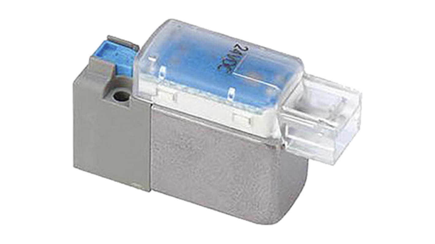 Elettrovalvole per pneumatica SMC, azionamento Solenoide/Molla, 24V cc