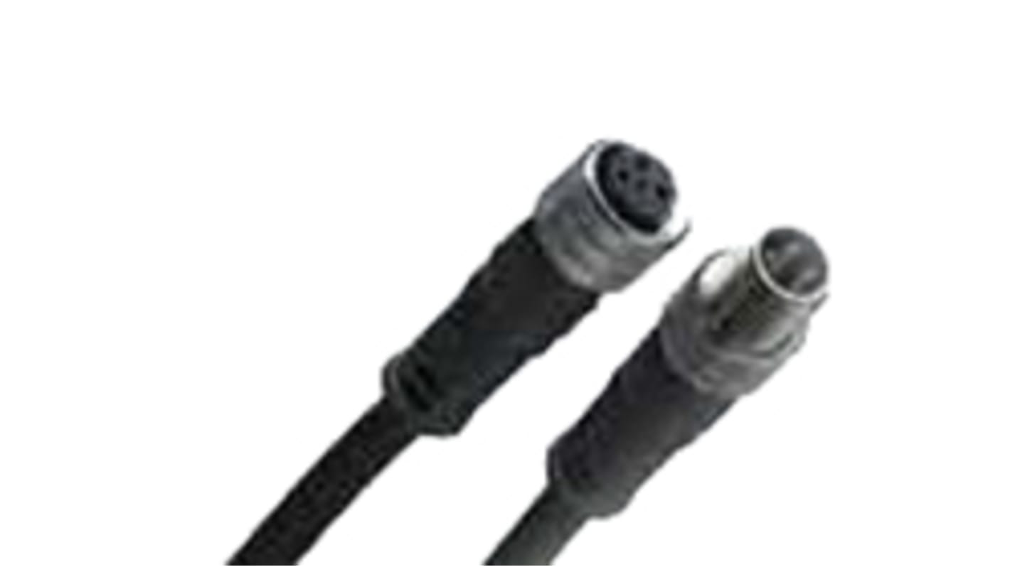 Brad from Molex Straight Female 4 way M8 to Straight Male 4 way M8 Sensor Actuator Cable, 1m