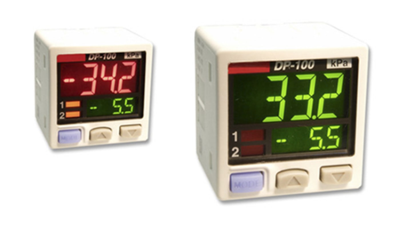 Sensor de presión manométrica Panasonic, -1bar → 10bar, G1/8, 12 → 24 V dc, salida 2X PNP-NA/NC, para Gas no
