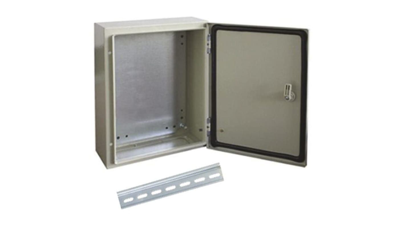 Caja de pared RS PRO de Acero Gris, con placa de montaje, 800 x 600 x 210mm, IP66